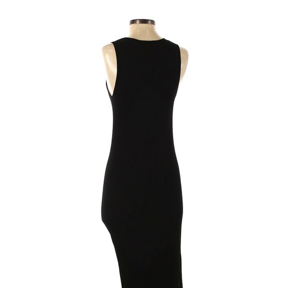 Banana Republic Side Slit Midi Dress, Black, Small - Picture 3 of 8